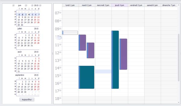 Agenda électronique synchronisable avec Google Agenda.